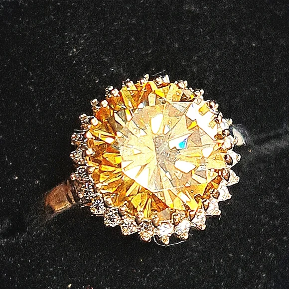 *CERTIFIED* GORGEOUS 5 CT NATURAL CHAMPAGNE HPHT DIAMOND SOLITAIRE RING SIZE 8